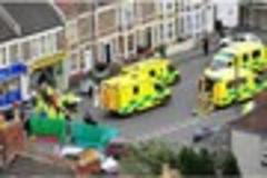 THREE HURT AS CAR HITS KEBAB SHOP